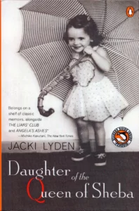 Book cover of Jacki Lyden's memoir, Daughter of the Queen of Sheba, feature a photo of Jacki as a child holding an umbrella